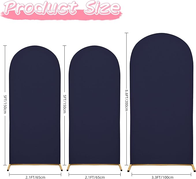 6.6FT Wedding Arch Covers Arch Backdrop Cover Arch Stand Covers Set Arch Cover - Image 5