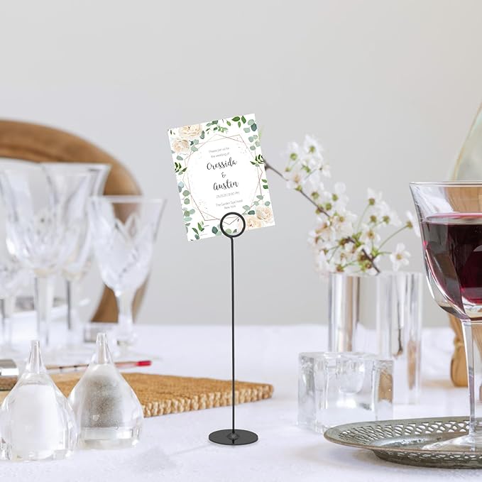 Urban Deco 24PK Table Number Holders Place Card Holders 12 Inch Table Card - Image 3