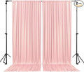 10 x 7 Feet Light Pink Backdrop Curtain by ZEBMOON
