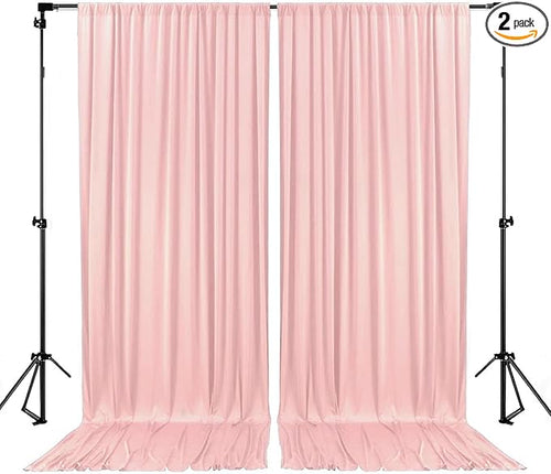 10 x 7 Feet Light Pink Backdrop Curtain by ZEBMOON