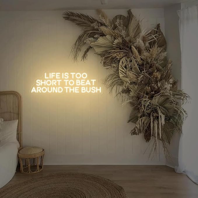 Life is Too Short to Beat Around the Bush Neon Sign, Wax Specialist Wall Sign - Image 7