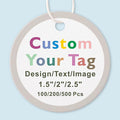100/200/500 Pack Custom Round Tag Personalized Name Paper Tags Customize Any by YINCHA