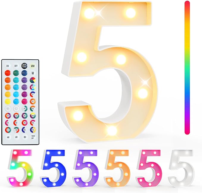 Pooqla Colorful Lighted Numbers by Pooqla