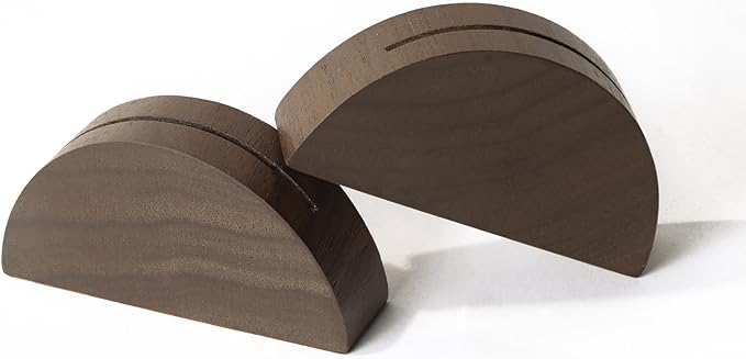 UNIQOOO 10 Set 2" Arch Walnut Wood Stand - Image 2