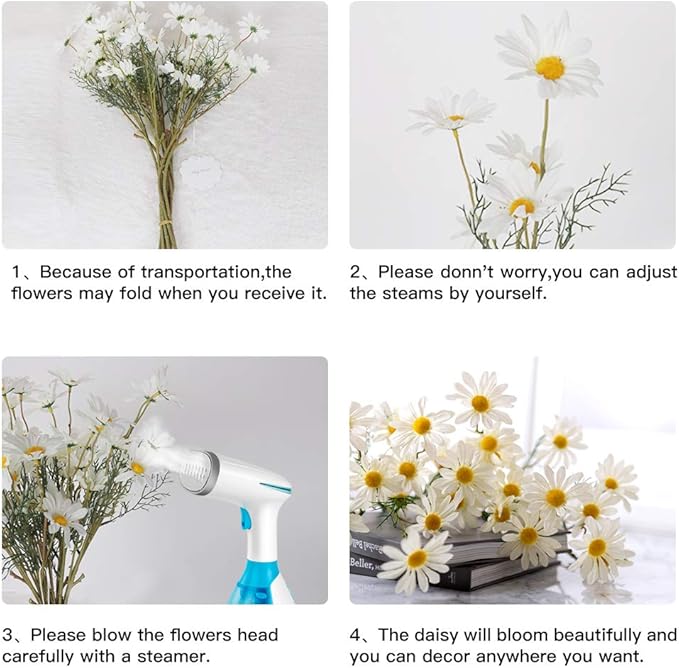 AmyHomie Artificial Flowers, Artificial Gerber Daisy - Image 2