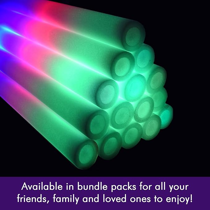 Pack of 100 Custom LED Party Foam Light Sticks Batons - Image 3