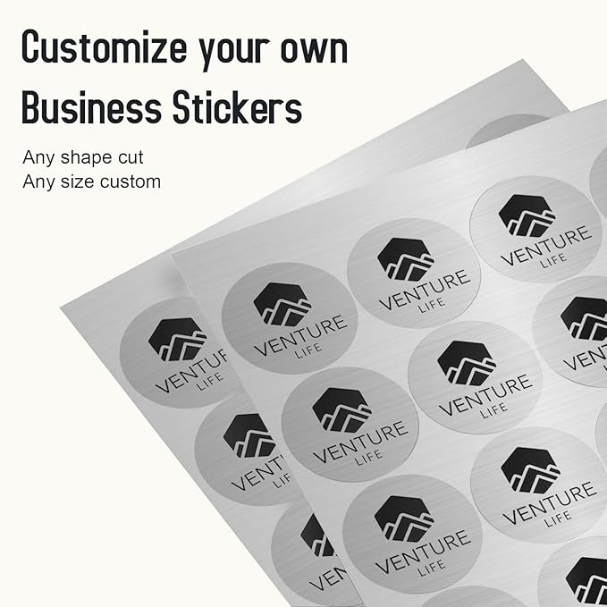 Custom Logo Stickers for Business, Personalised Logo Labels, Waterproof - Image 5