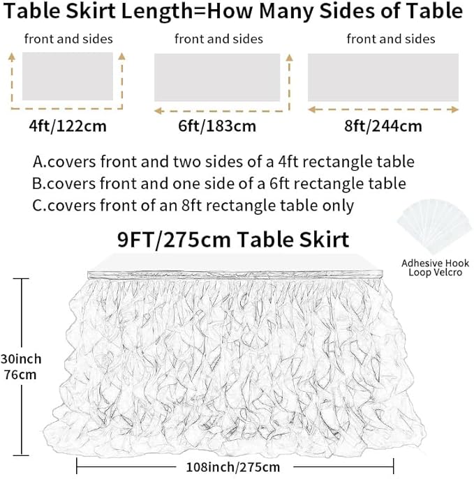 Luxury Organza Mesh Table Skirt Draping Floating Romance - Image 2