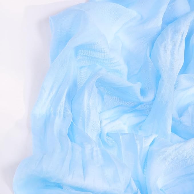 Baby Blue Cheesecloth Table Runner 10 Pack Fall Table Runners Boho Gauze 120 - Image 3