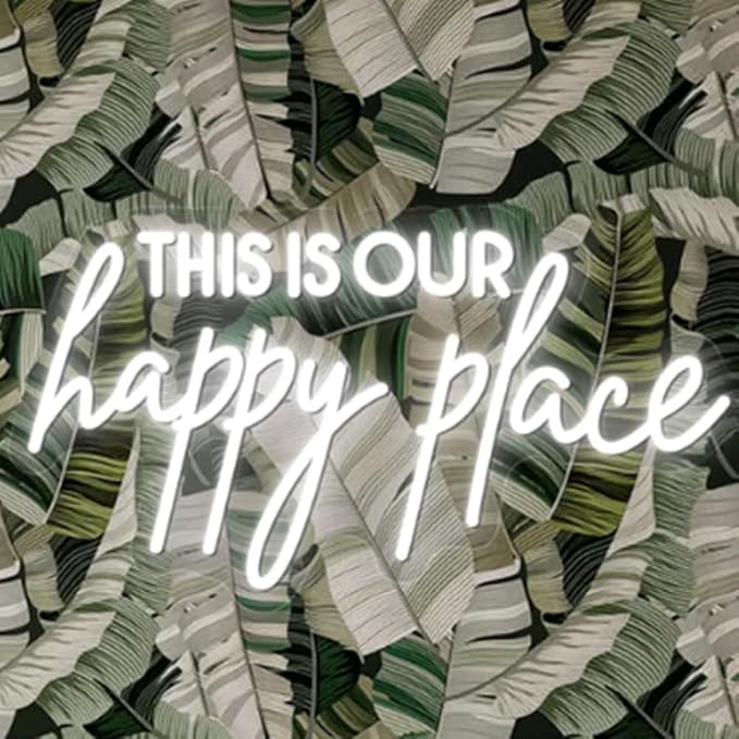 This Is Our Happy Place Neon Sign, Custom Bedroom LED Neon Light Home Bedroom - Image 3