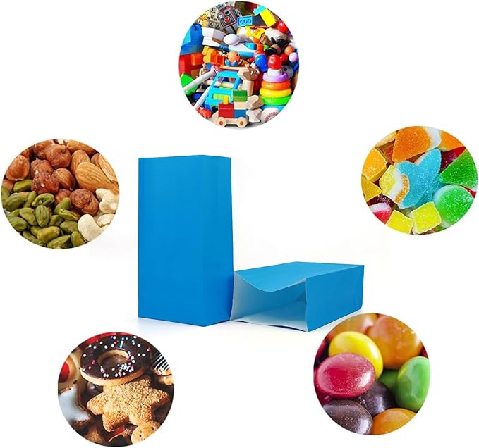 Oletx 30-Pack Dark Blue Party Favor Paper Bags, Babyshower, School Activities - Image 3