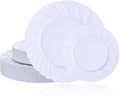 U-QE 60 Pcs White Plastic Plates by U-QE