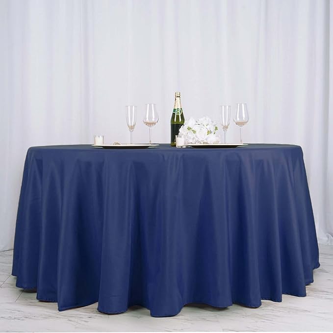 Efavormart Round Tablecloth, 132 Inch Stain & Wrinkle Resistant Washable Table - Image 2