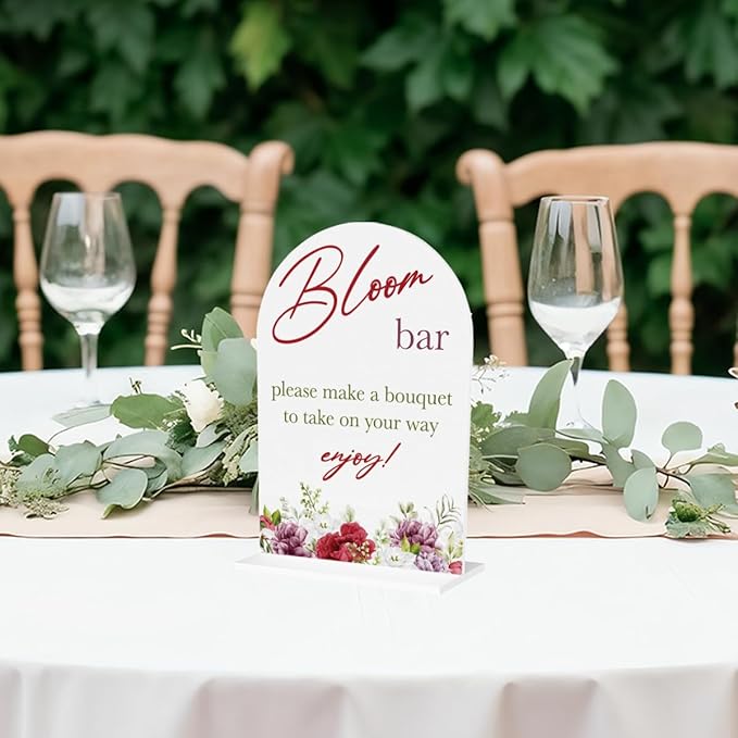 Bloom Flower Bar Sign for Wedding Bridal Shower Bouquet Bar Decor Sign Stuff - Image 3