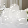 Frosted Arch Wedding Table Numbers 1-20 by KOUDGY