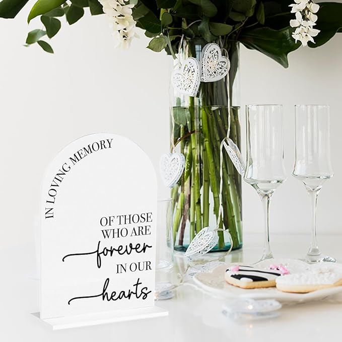 In Loving Memory Wedding Sign Memorial Sign Decor Stuff Acrylic Arch Memory - Image 4