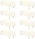 BRILLMAX 8 Pack Ivory Tablecloths 70 x 120 Inch by BRILLMAX