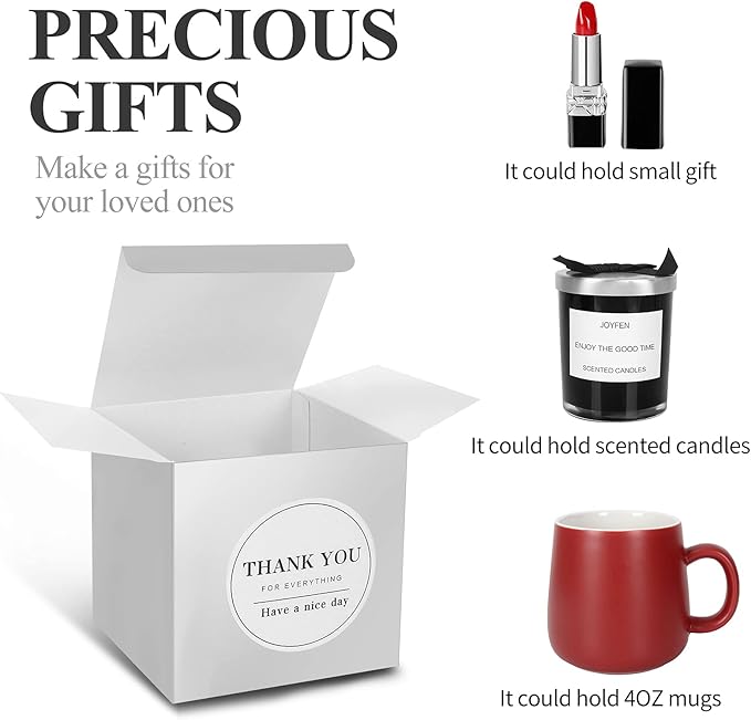 COTOPHER Small Gift Boxes 60 Pack 4x4x4 inches Silver Gift Boxes - Image 3