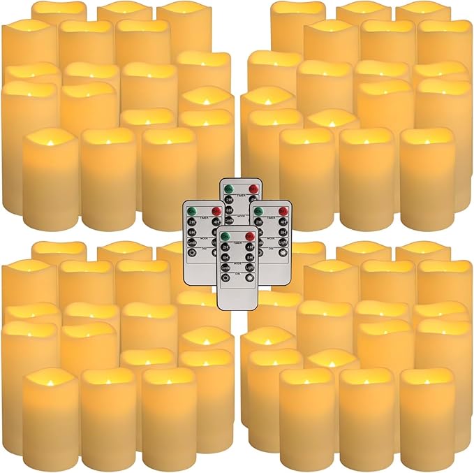 Set of 72 Flameless Led Battery Opeated Waterproof Outdoor Indoor Candles - Image 4