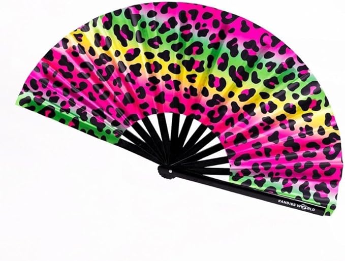 Kandies World UV Reactive Custom Festival Folding Hand Fan by KandiesWorld