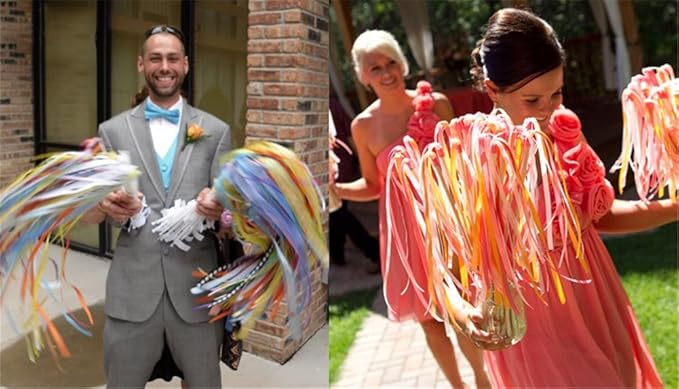 100PCS Ribbon Stick Wands Wedding Streamers - Image 5