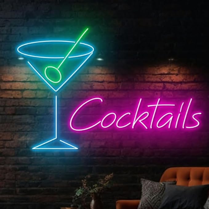 Martini Cocktails Neon Sign, Cocktail Led Sign, Cocktail Martini Neon Light - Image 5