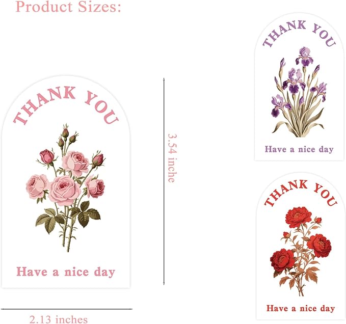 300Pcs Large Thank You Stickers, Outer Packaging Sealing Labels, and Gift Box - Image 4