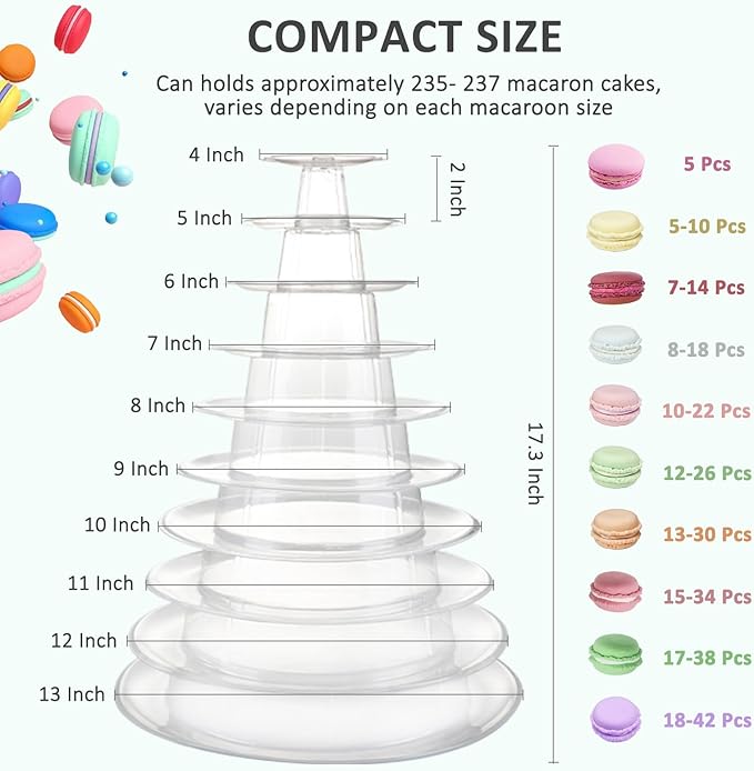 10 Tiers Macaroon Tower Stand - Image 3