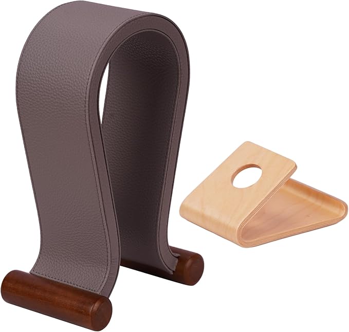 Wood Headphone Stand for Desk by ZJL