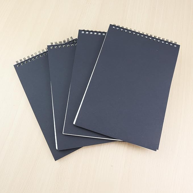 4 Pcs Top Bound Spiral Notebook, 8.3 inch x 5.8 inch, 60 Sheet, 7mm College - Image 5