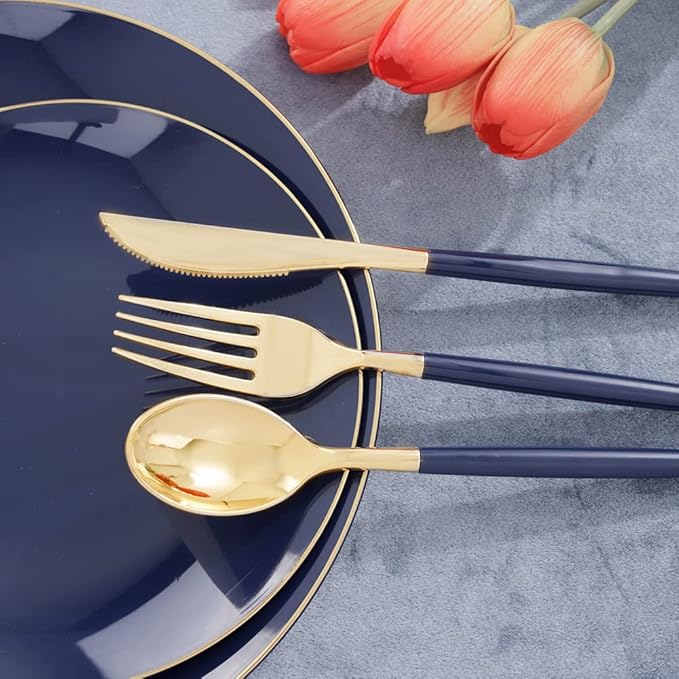 Liacere 150PCS Blue Plastic Plates - Image 3
