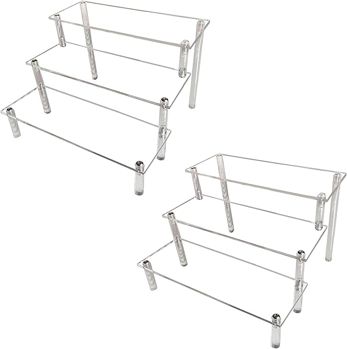 AZEAM 2 Packs Acrylic Display Risers by AZEAM