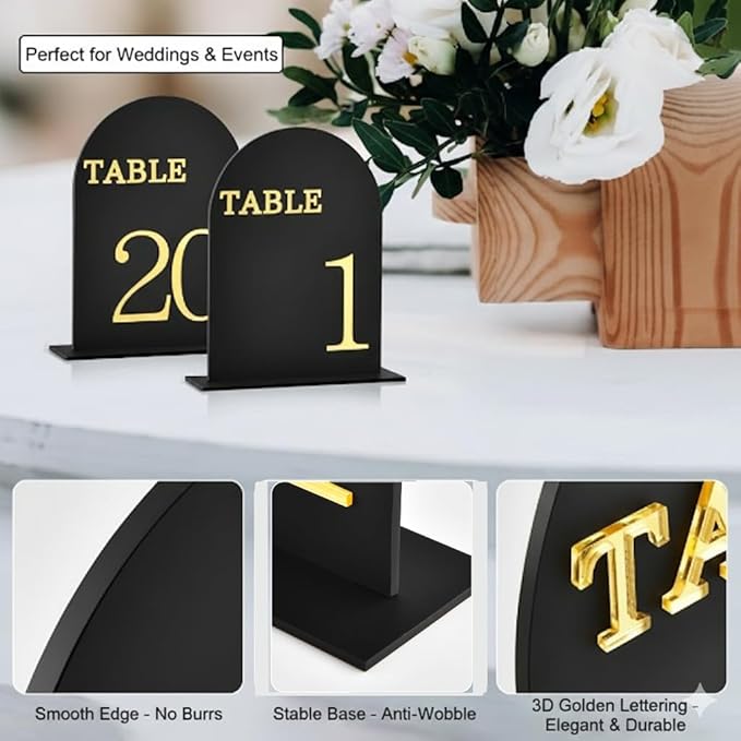 Arch Wedding Table Numbers 1-20 - Image 3