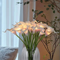 20pcs Artificial Calla Lily Bouquet Lamp Faux Floarl Night Light Real Touch by HOMESEASONS