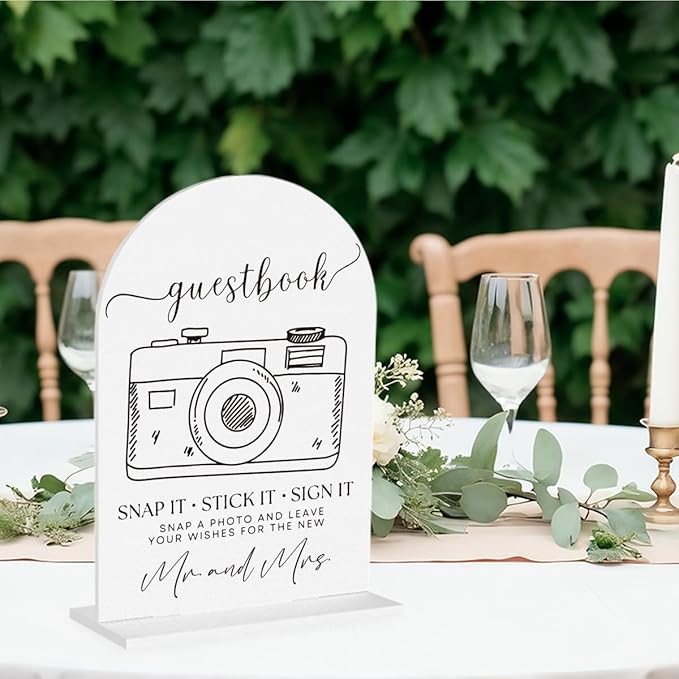 Wedding Photo Guest Book Sign, Guest Book Desk Decor - Image 4