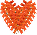 50pcs 3-1/2" Orange Twist Ties Satin Bows in Pumpkin Color Twist Tie Bows by Micomon
