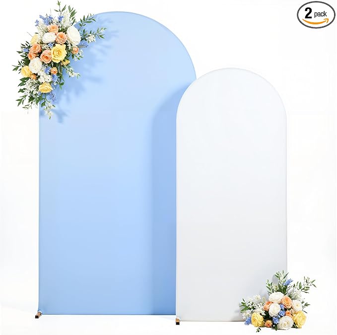 7.2FT 6FT Arch Backdrop Cover for Wedding, Birthday Party Decor, Chiara by Besutolife