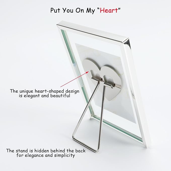 Silver Floating Frame with Romantic Heart, - Image 3