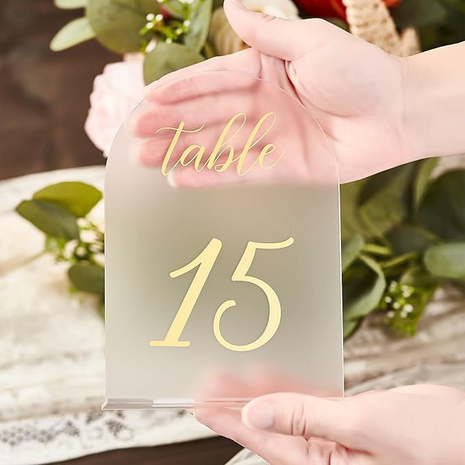 SHINVALE Arch Acrylic Wedding Table Numbers 1-15 - Image 2