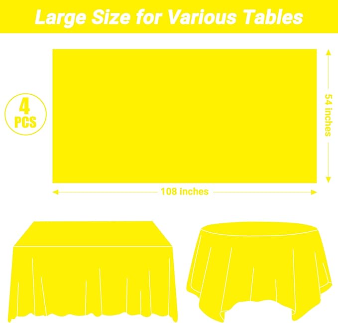 QZYL 4 PCS Rectangle Tablecloth, 54 x 108 Inches Congratulations Decorations of - Image 2