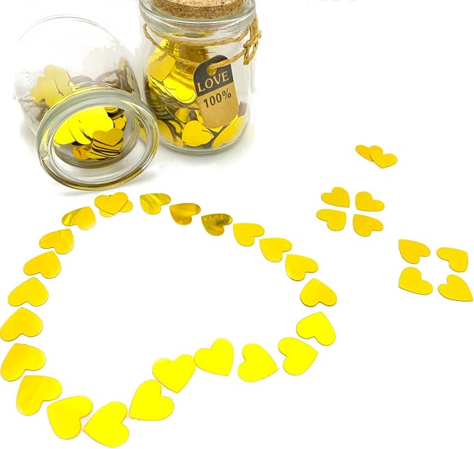 Heart Confetti Valentine's Day Table Confetti Metallic Foil - Image 5