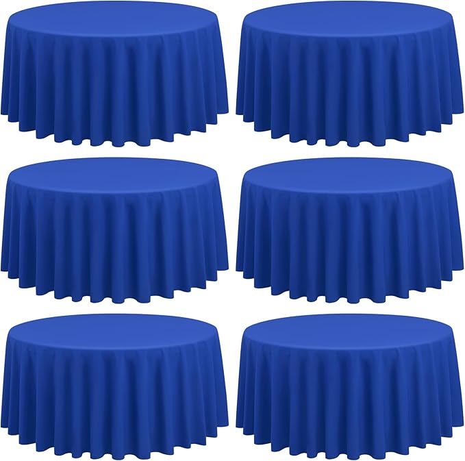 6 Pack Round Tablecloths by REWOMC
