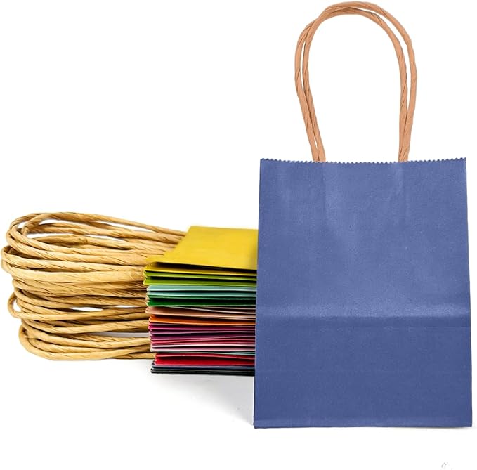 qiqee 100Pcs Mini Size Paper Gift Bags - Image 3