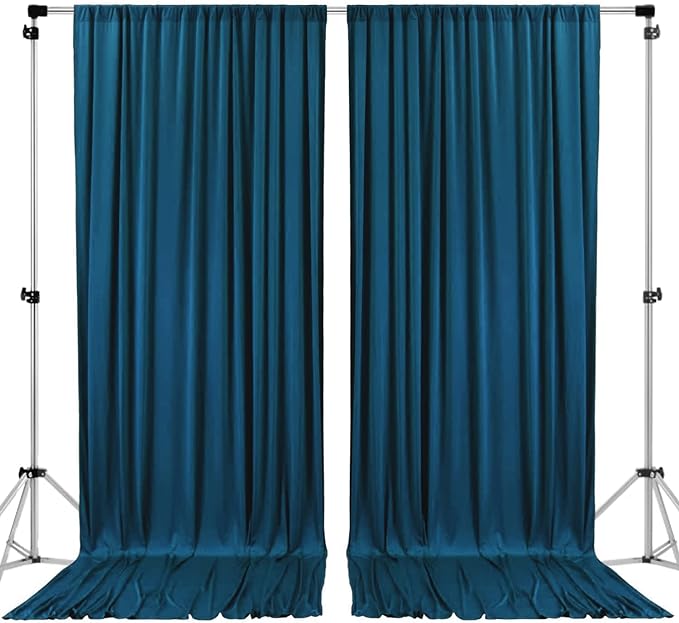 AK TRADING CO. 10 feet x 10 feet Dark Teal IFR Polyester Backdrop Drapes by Fabrics%7CEventDecor%7CCrafts%7CUpholsteryFoam