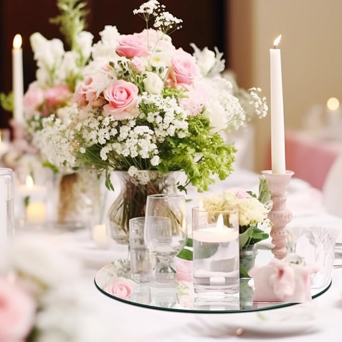 9PCS 12" Round Mirror Centerpieces - Image 3