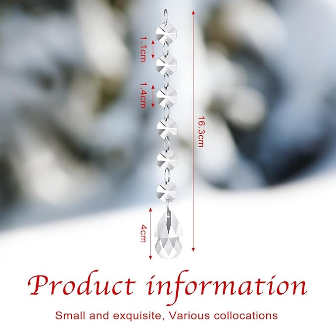 Nuenen 100 Pcs Acrylic Hanging Crystals - Image 2