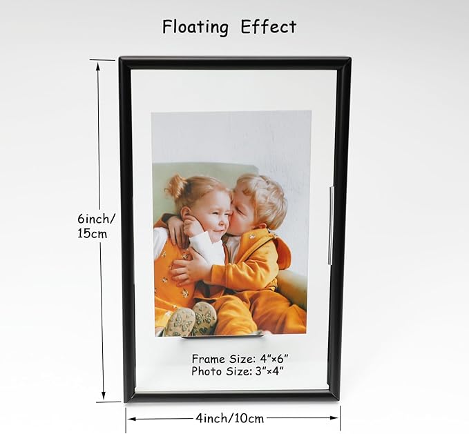 Black Floating Frame with Romantic Heart, - Image 2