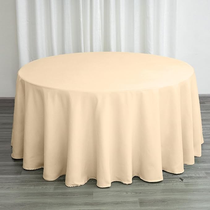 Efavormart Round Tablecloth, 120 Inch Stain & Wrinkle Resistant Washable Table by efavormart