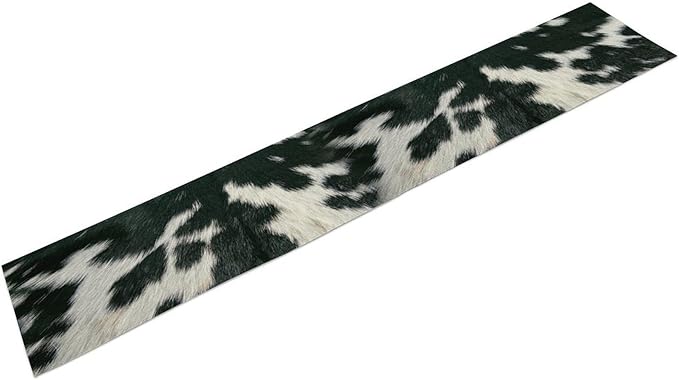 Cow Skin Print Table Runner, Rustic Country Farm Fur Skin Cowhide Pattern - Image 8