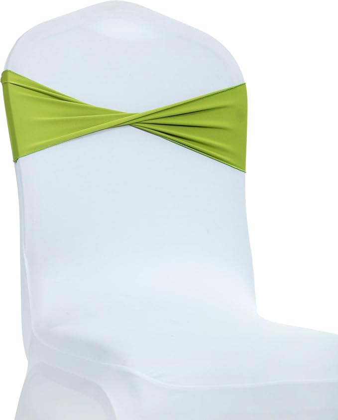MDS Pack of 75 Spandex Chair Sashes Bows Elastic Stretch Dining Chair Bands - Image 2